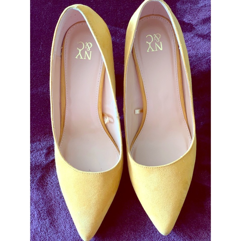 Faux Suede Block-Heel Pump